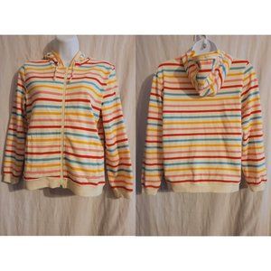 Mousqueton Rainbow Striped Full Zip Hoodie Sz 12